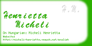 henrietta micheli business card